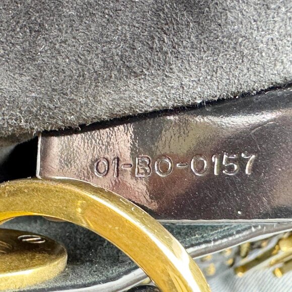 Christian Dior Lady Dior Medium Studded Cannage Patent Leather Crossbody Black - Picture 10 of 11